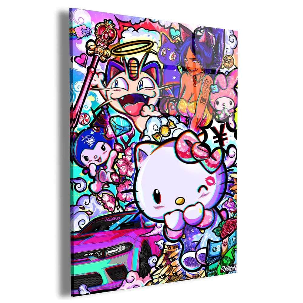 Hello Kitty HellKat Wall Art – Canvas Freaks