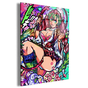 Mitsuri Kanroji – Demon Slayer EXP Style Wall Art