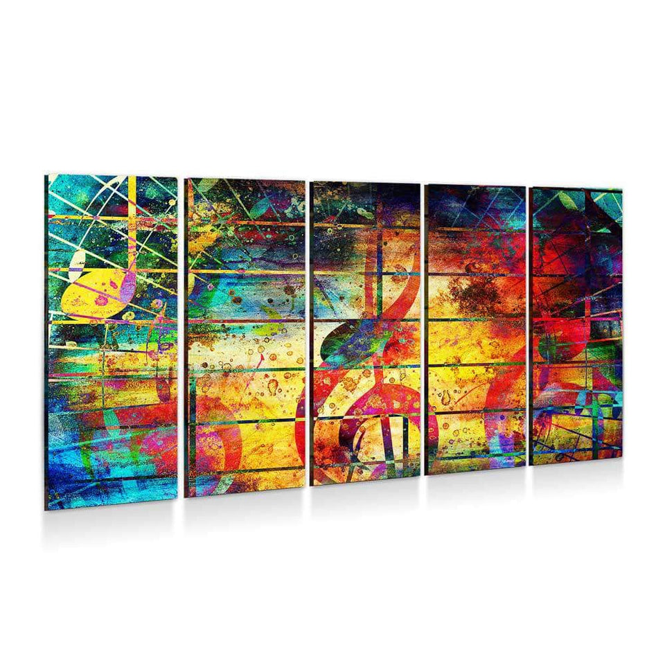 Abstract Musical Notes Wall Art – Canvas Freaks
