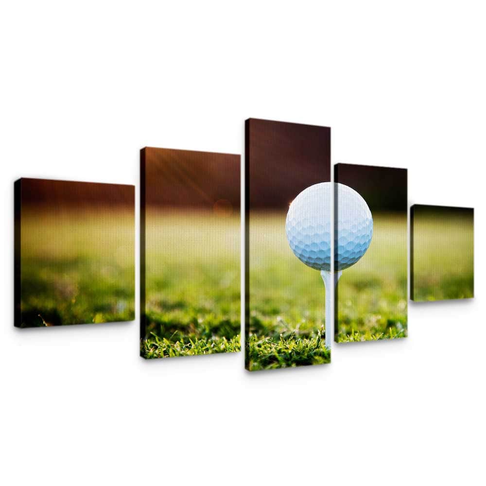 Golf Sunset Wall Art Canvas Freaks
