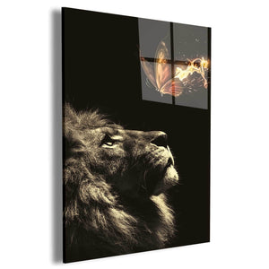 Lion and Butterfly Wall Art