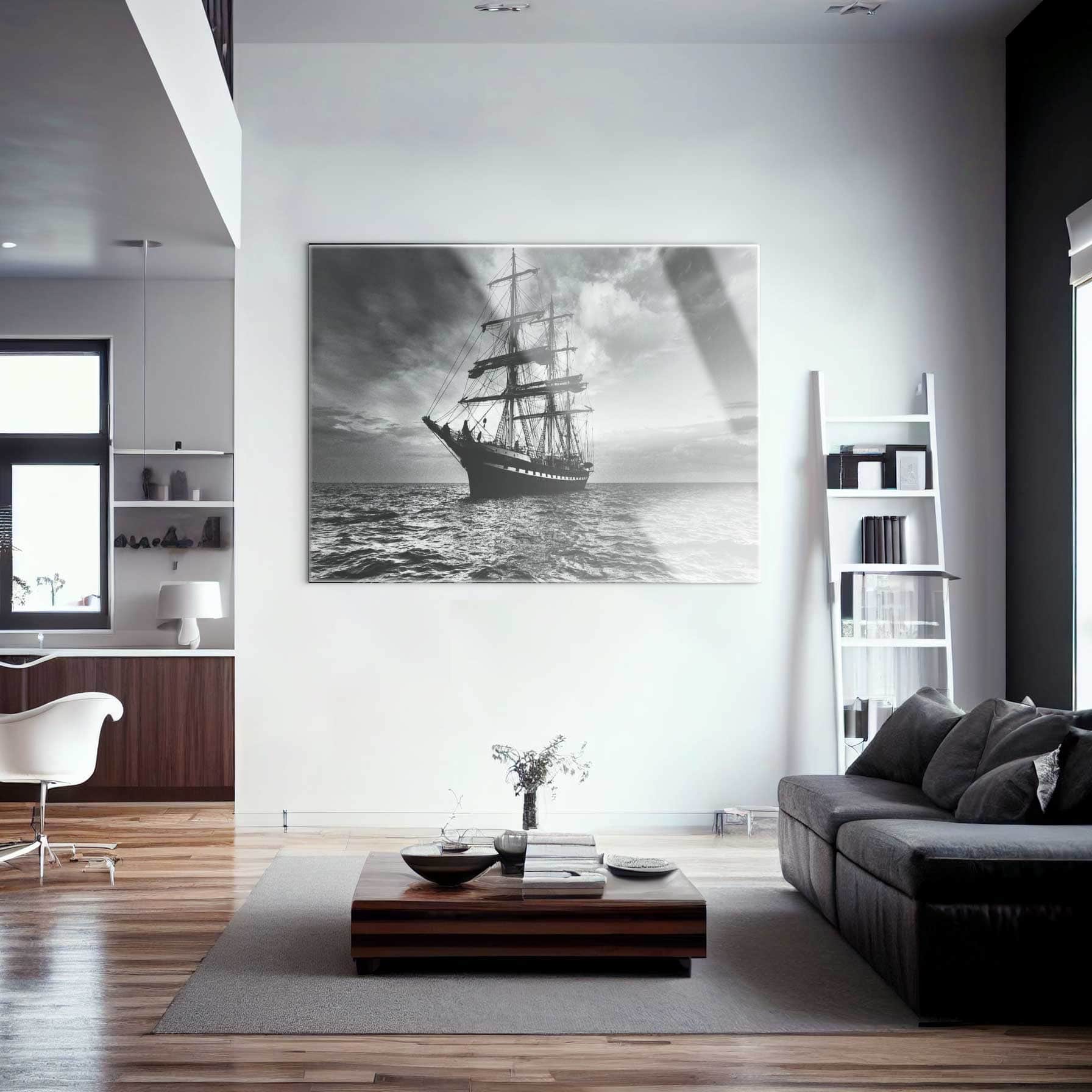 その他 Chart Gallery 5 Standard DVD Ship at Night Wall Art – Canvas Freaks