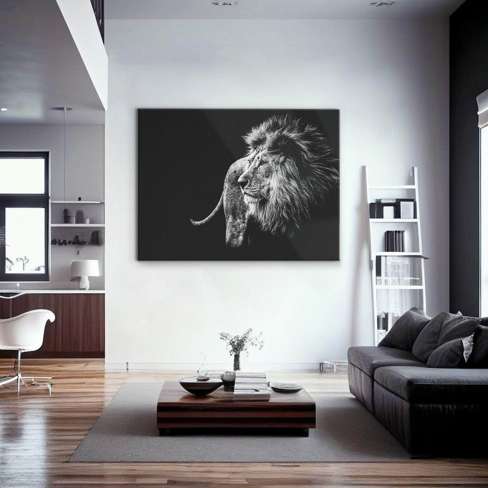 Black and White Lion Wall Art – Canvas Freaks