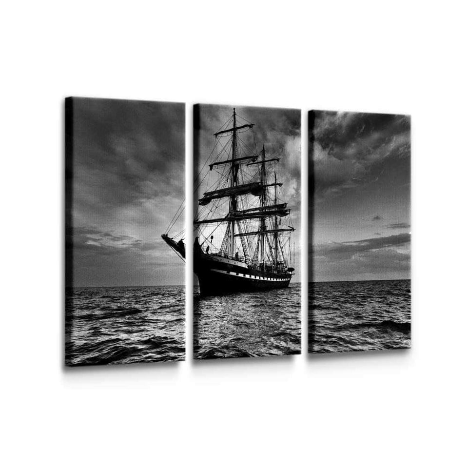 Ship at Night Wall Art Canvas Freaks