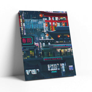 Cyberpunk Downtown Wall Art