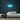 Biting Lip Neon Sign — Light Blue neon (room)