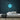 Globe Neon Sign — Light Blue neon (room)