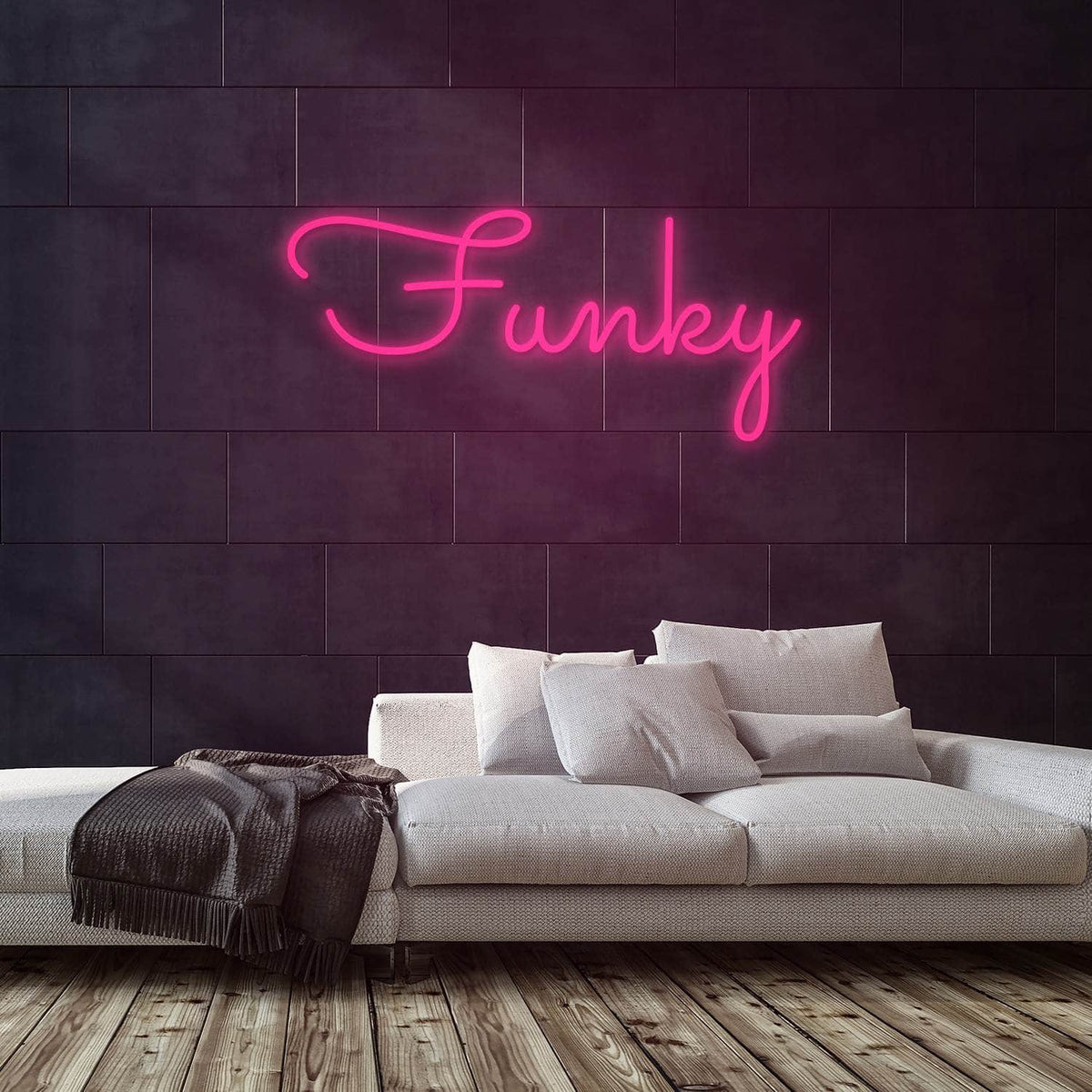 Funky Neon Sign — Pink neon (room)