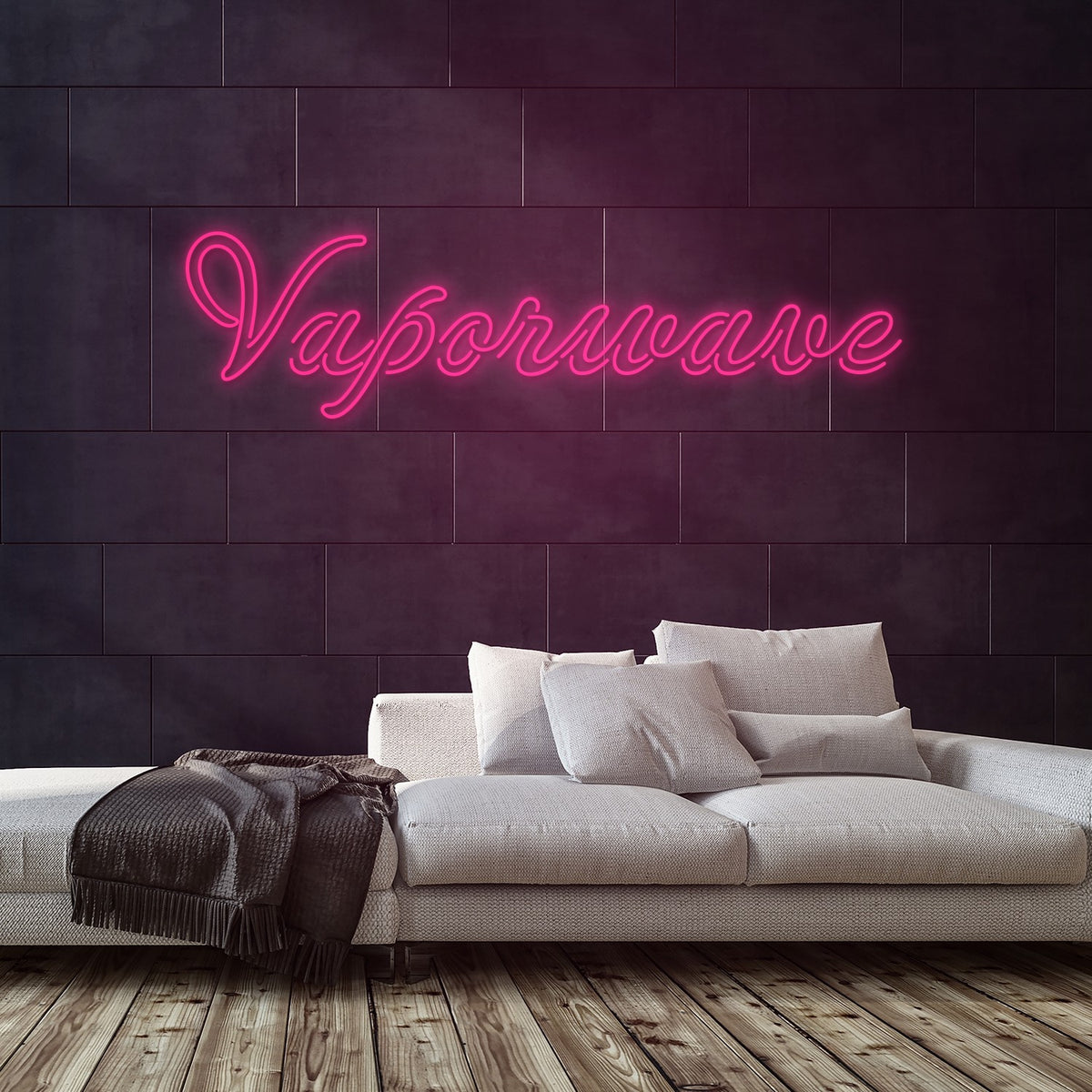 Vaporwave Neon Sign — Pink neon (room)
