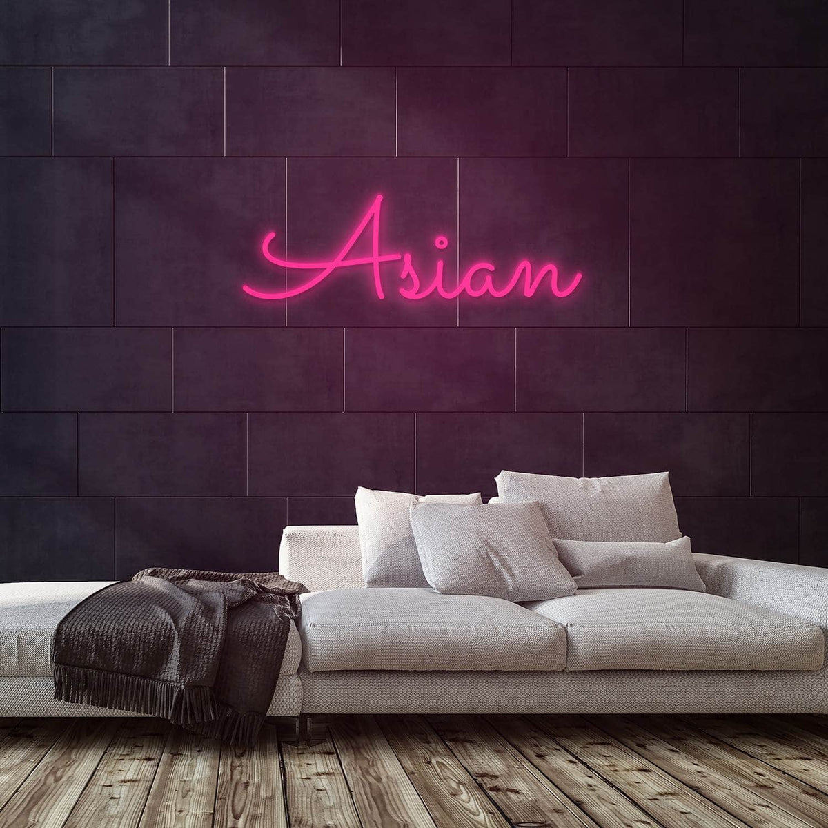 Asian Neon Sign — Pink neon (room)