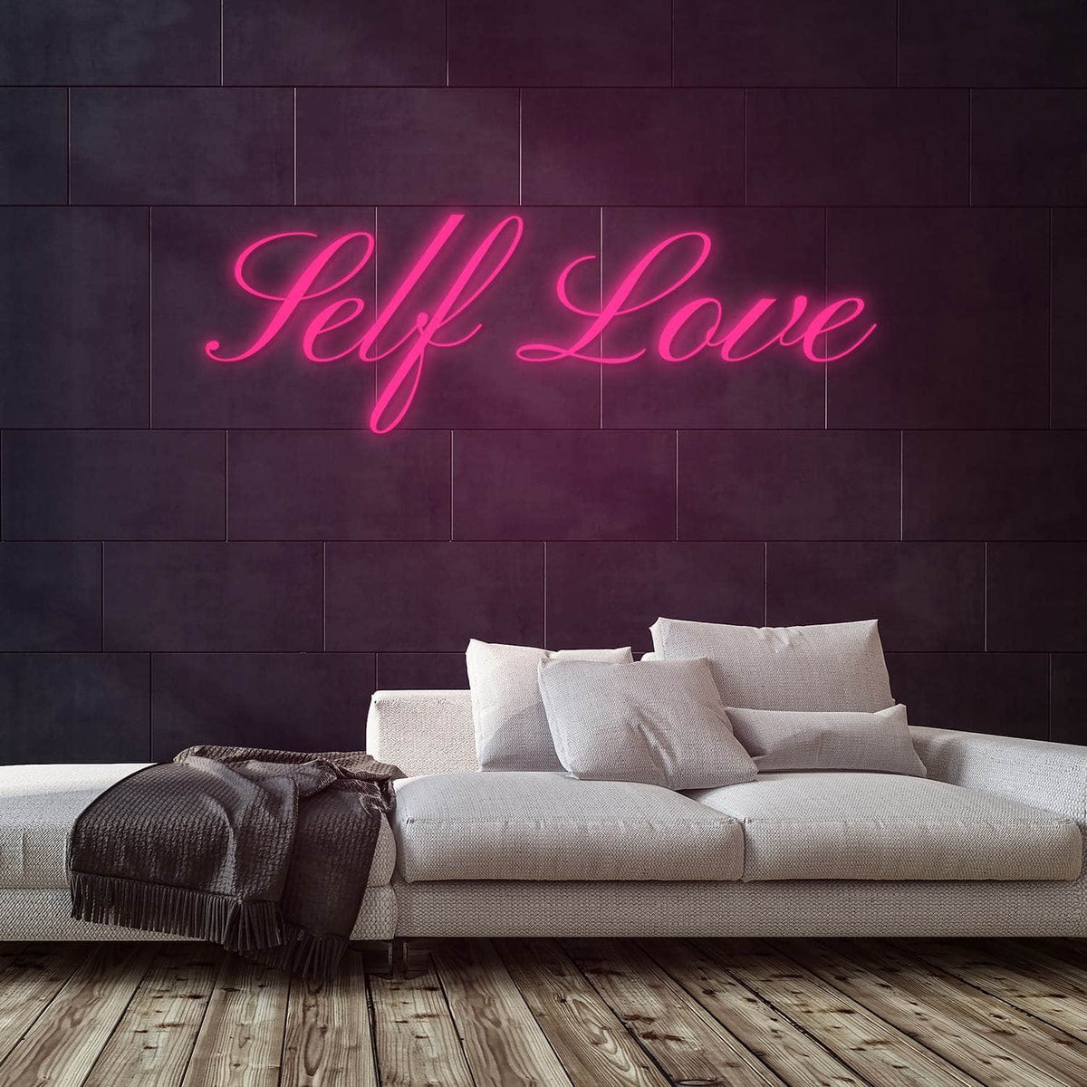 Self Love Neon Sign — Pink neon (room)