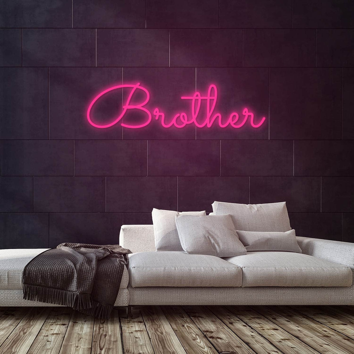 Brother Neon Sign — Pink neon (room)