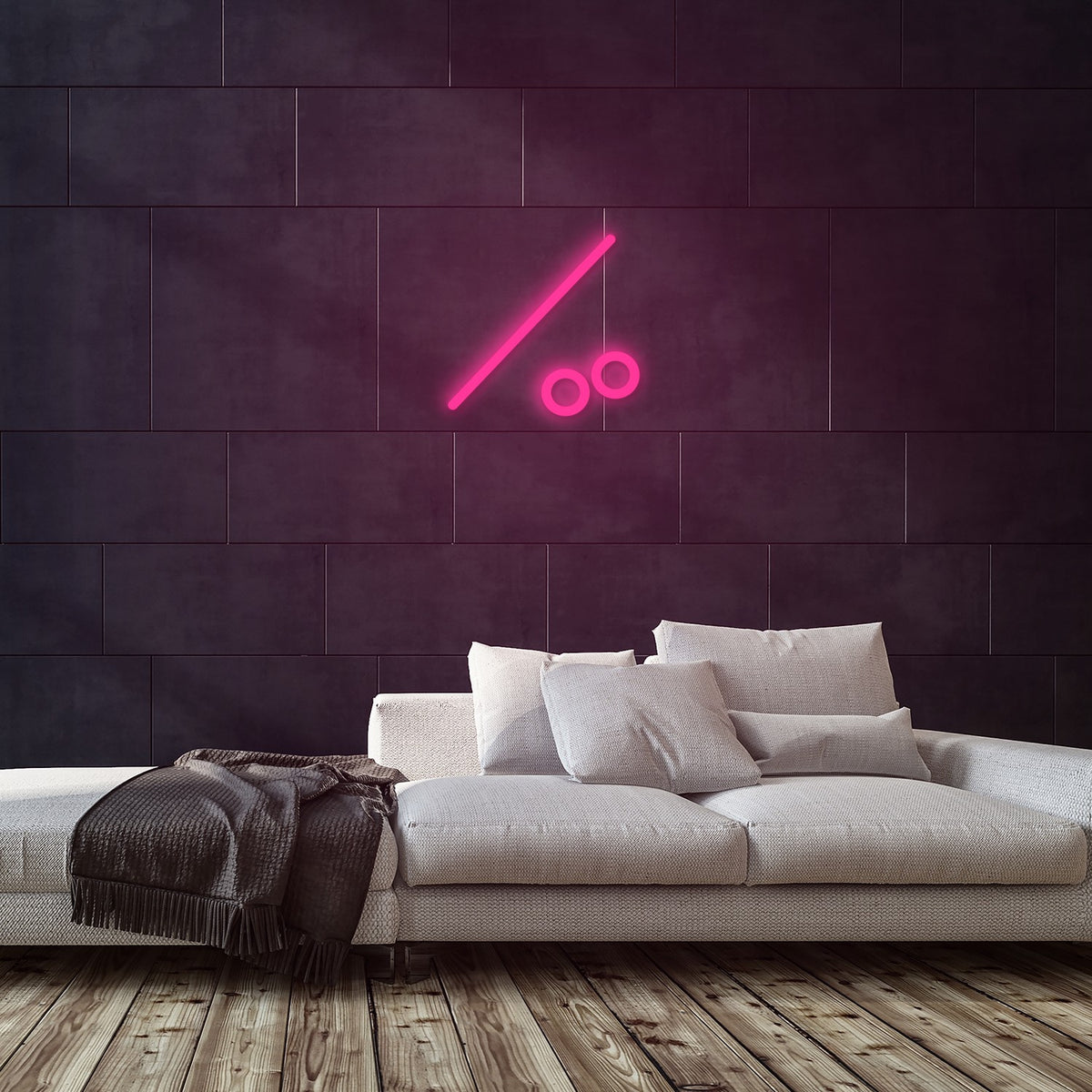 Billiards Neon Sign — Pink neon (room)