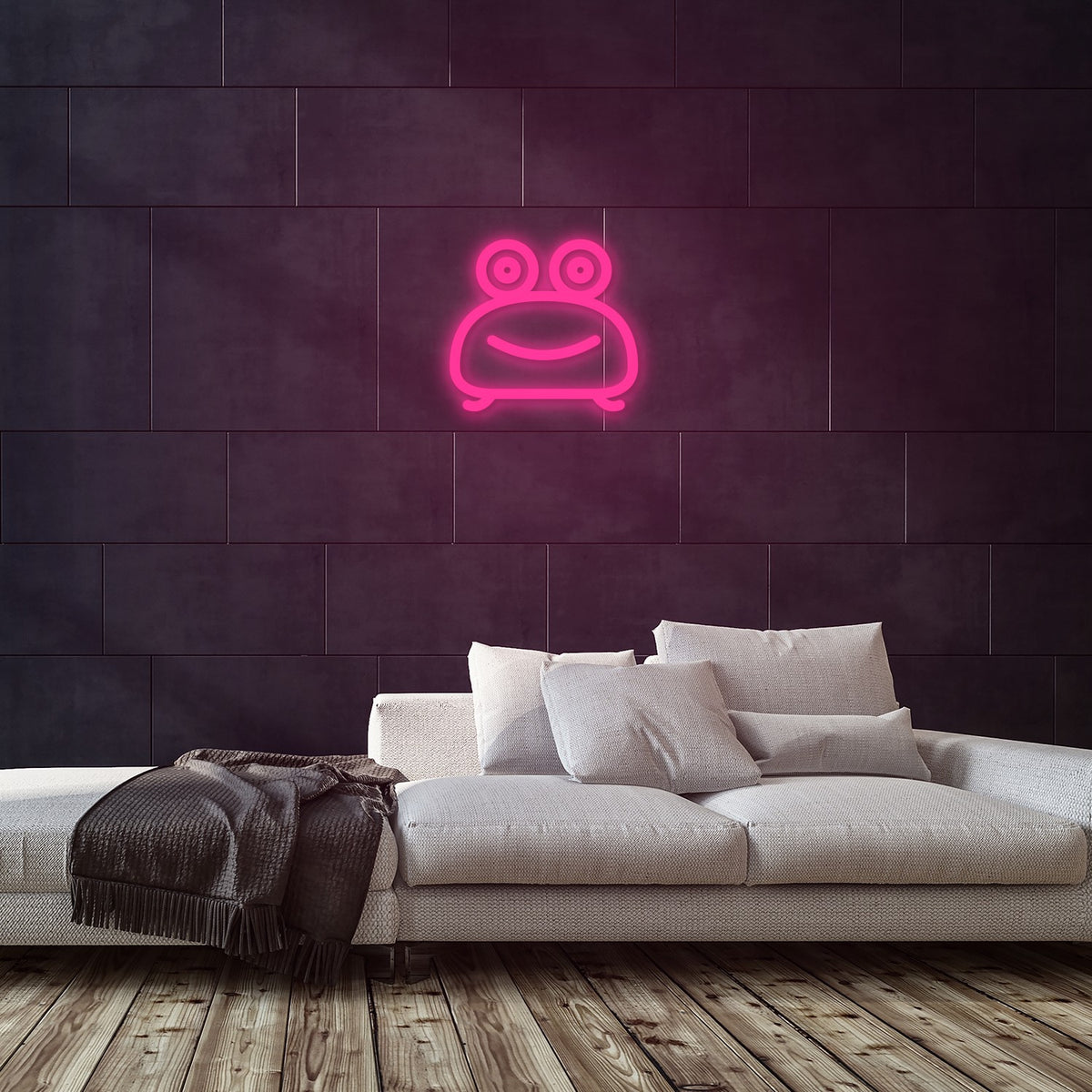 Jade Toad Neon Sign — Pink neon (room)