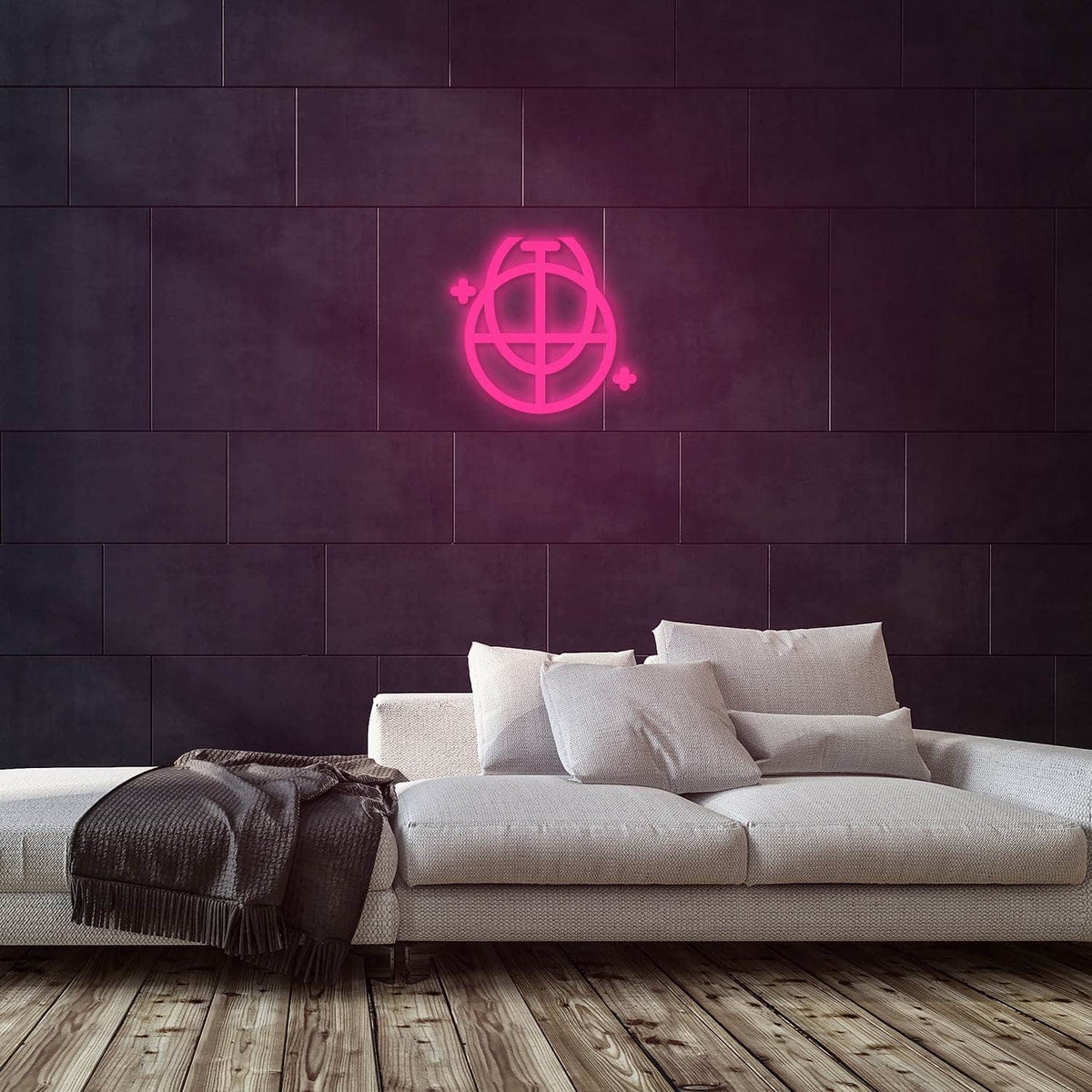 Disco Neon Sign — Pink neon (room)