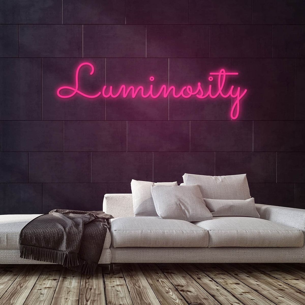 Luminosity Neon Sign — Pink neon (room)
