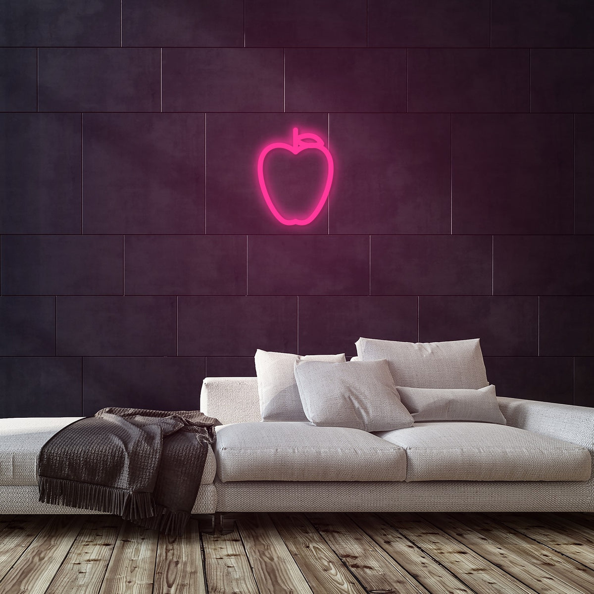 Fruit Neon Sign — Pink neon (room)