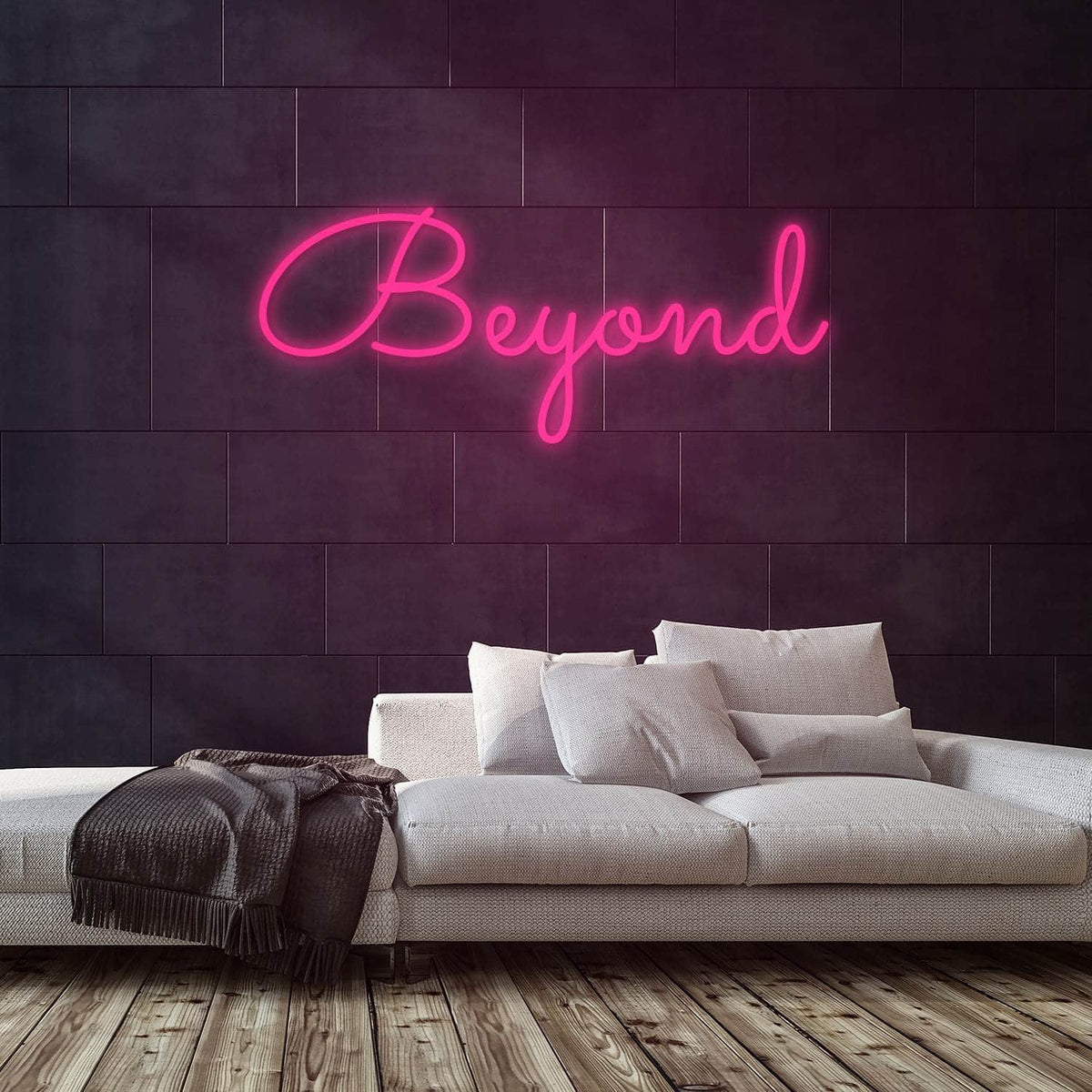 Beyond Neon Sign — Pink neon (room)