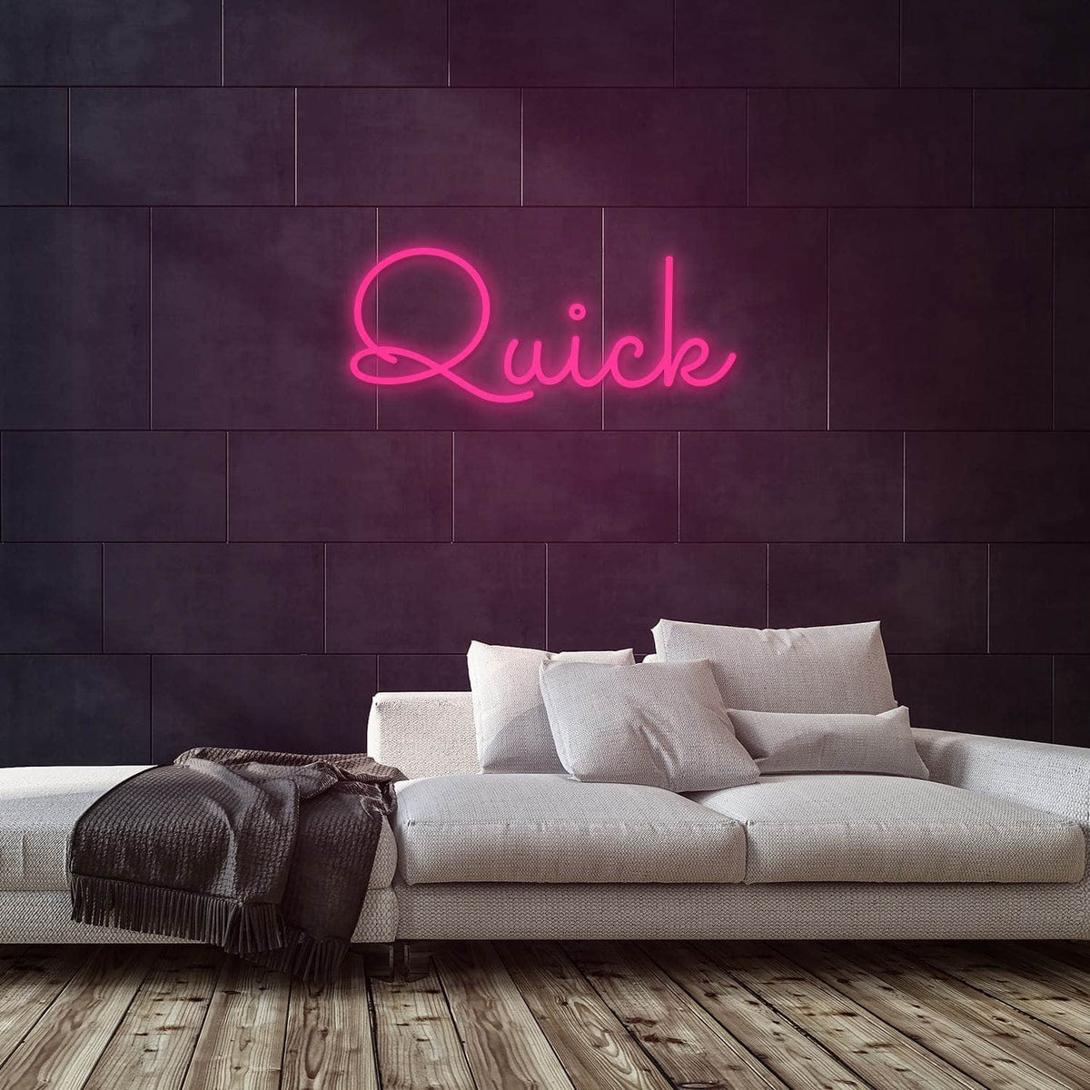 Quick Neon Sign — Pink neon (room)