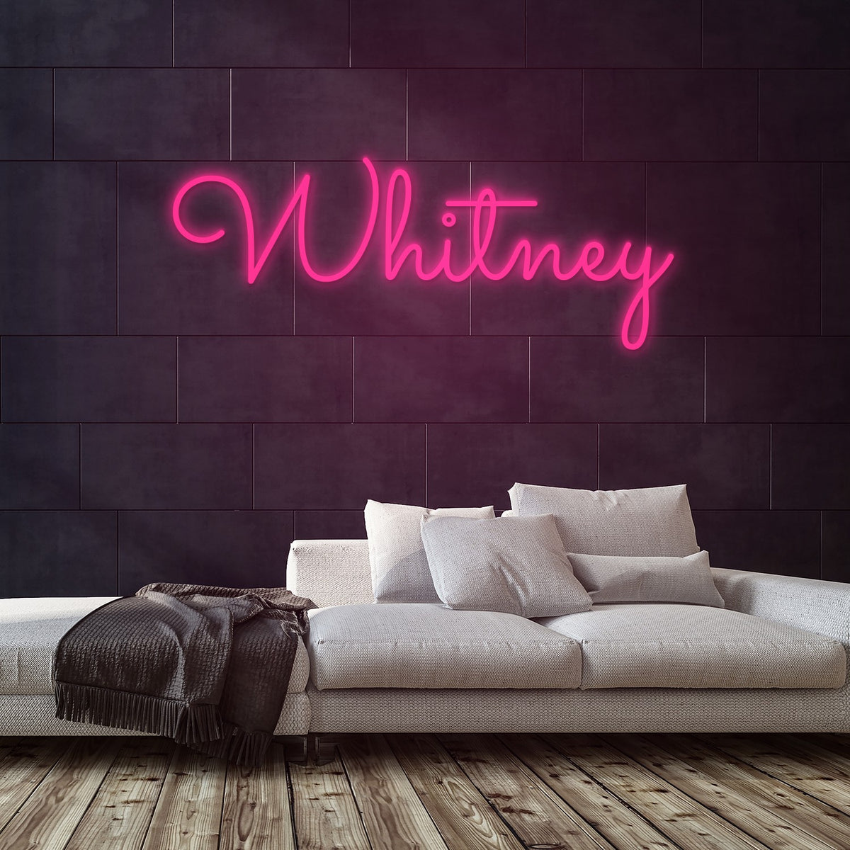 Whitney Neon Sign — Pink neon (room)