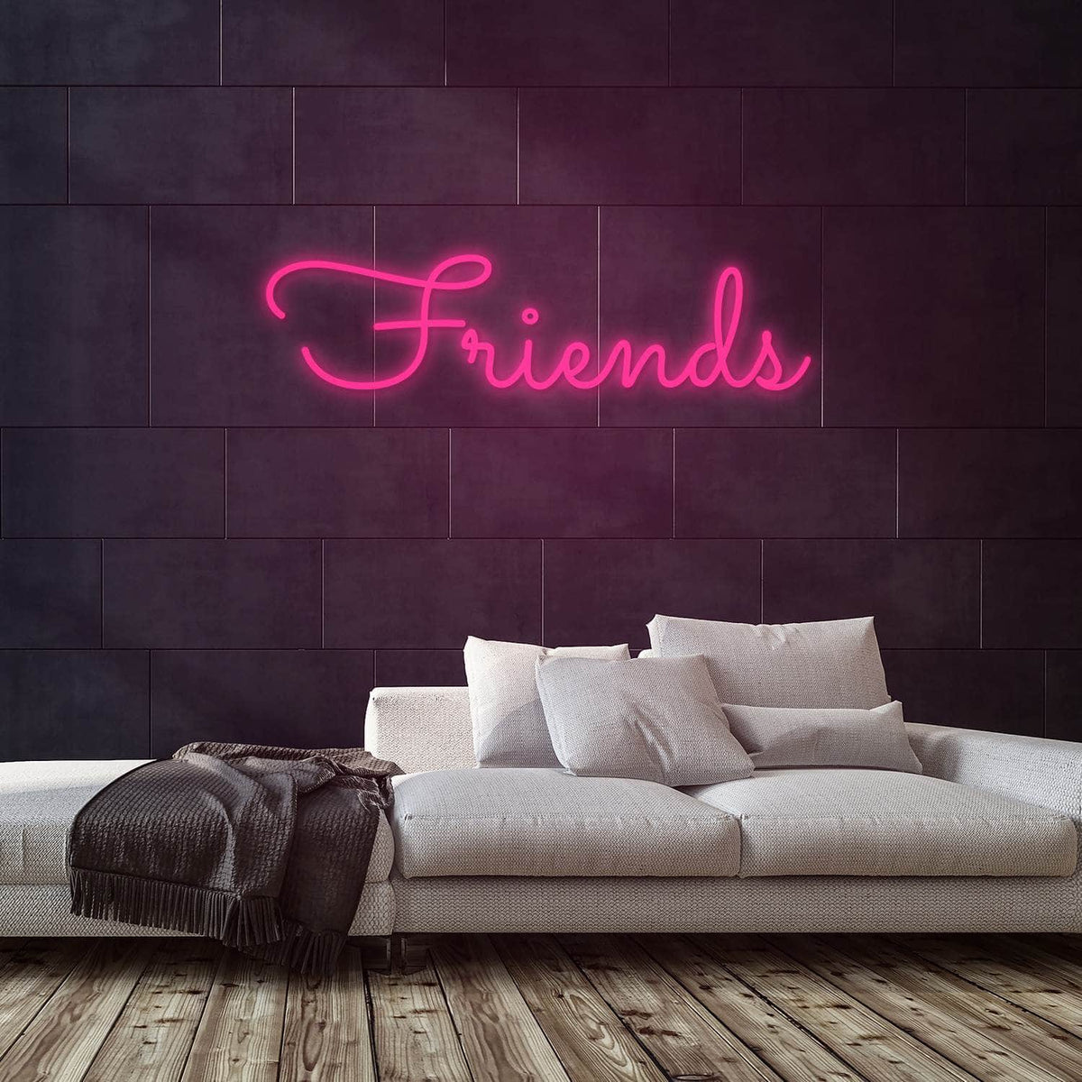 Friends Neon Sign — Pink neon (room)