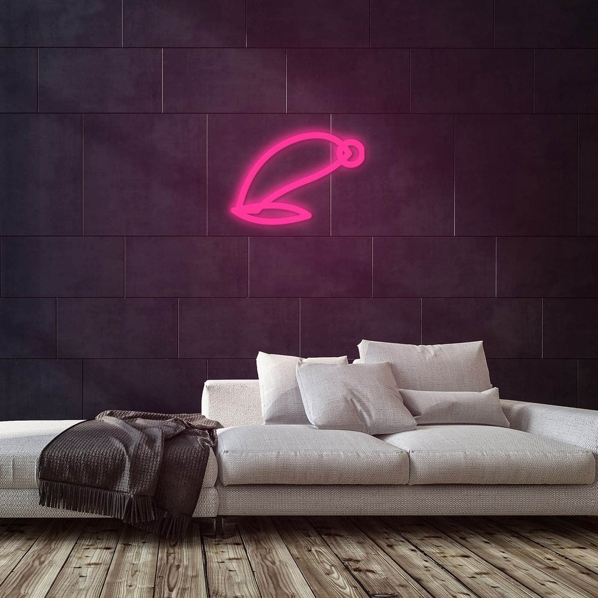 Santa Neon Sign — Pink neon (room)