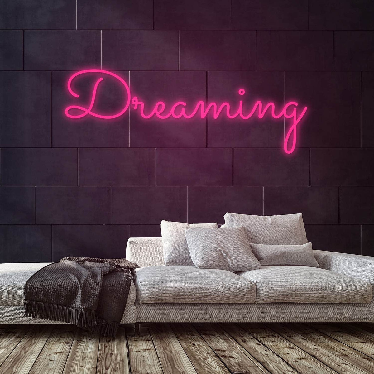 Dreaming Neon Sign — Pink neon (room)
