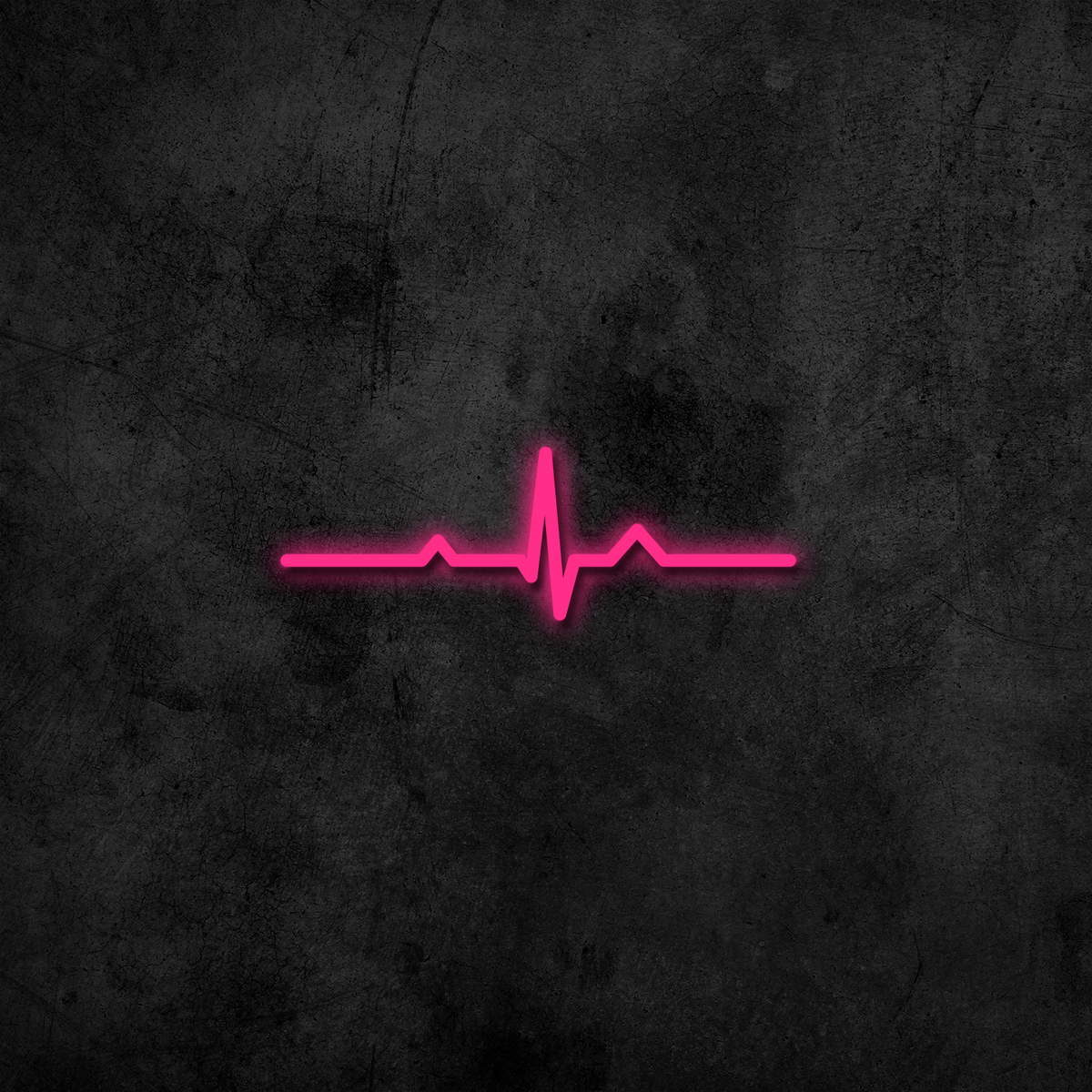 Heartbeat Neon Sign — Pink neon (studio)