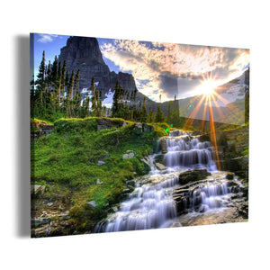 Sunset Waterfall Wall Art