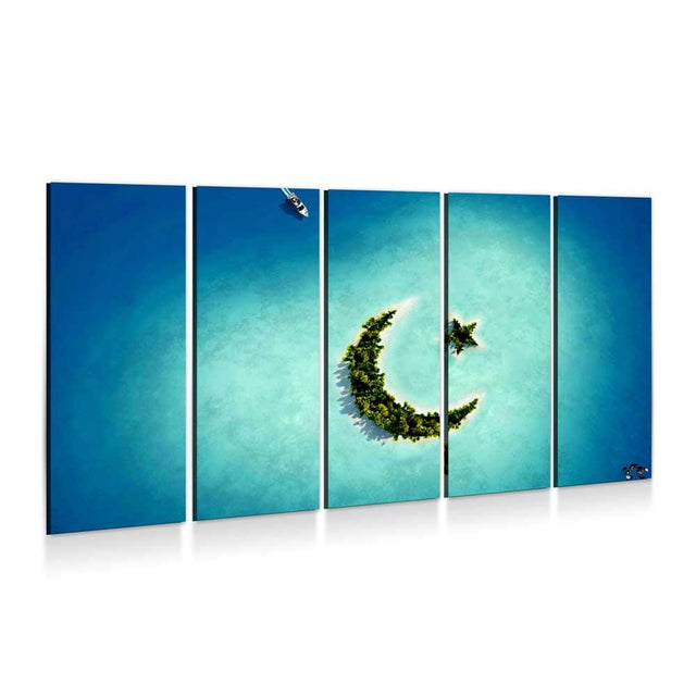 Crescent Moon Island Wall Art Canvas Freaks