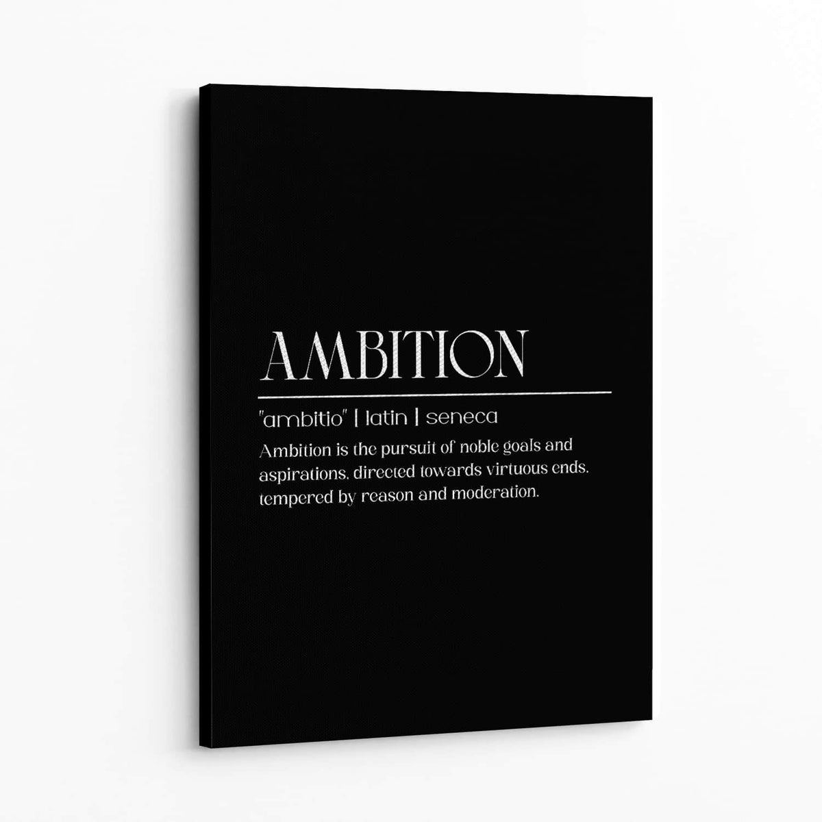 Ambition Black Wall Art — Canvas