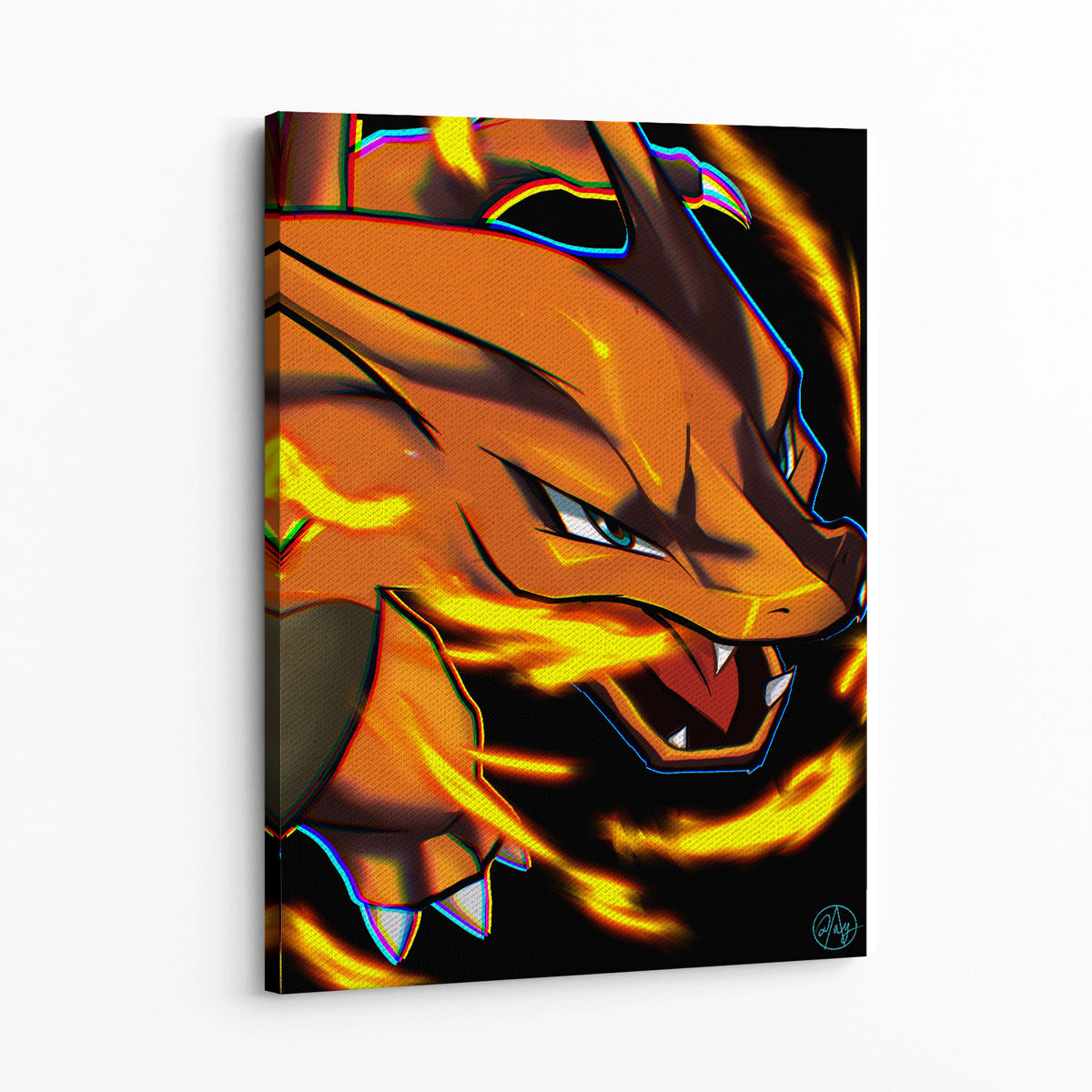 Charizard by Artist Dayandnite Wall Art — Canvas