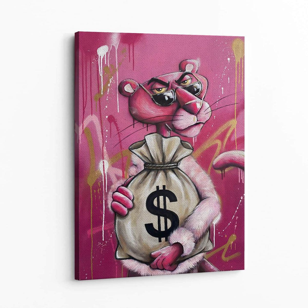 Cool Cat Cash Wall Art — Canvas