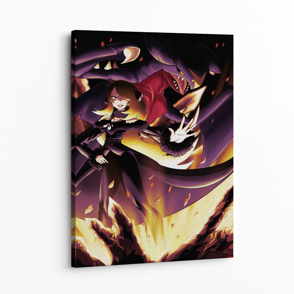 Cynthia & Garchomp by Artist Dayandnite Wall Art — Canvas