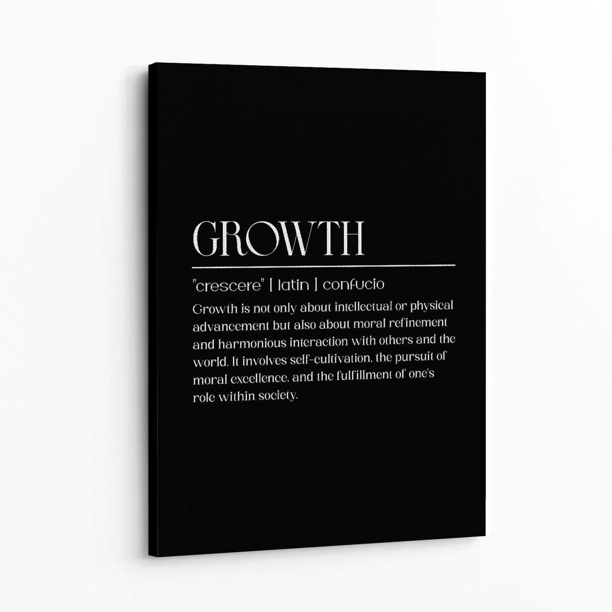 Growth Black Wall Art — Canvas