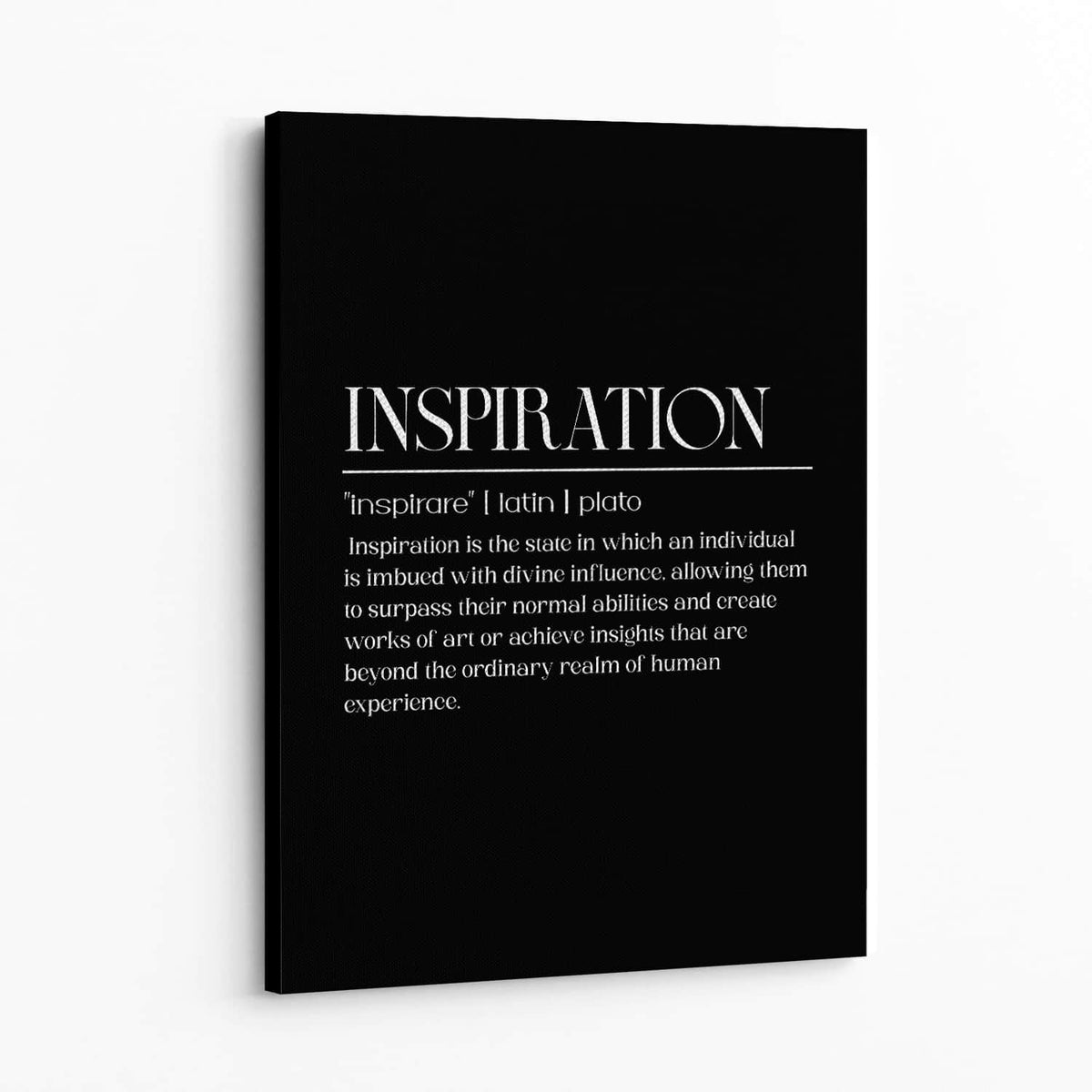 Inspiration Black Wall Art — Canvas