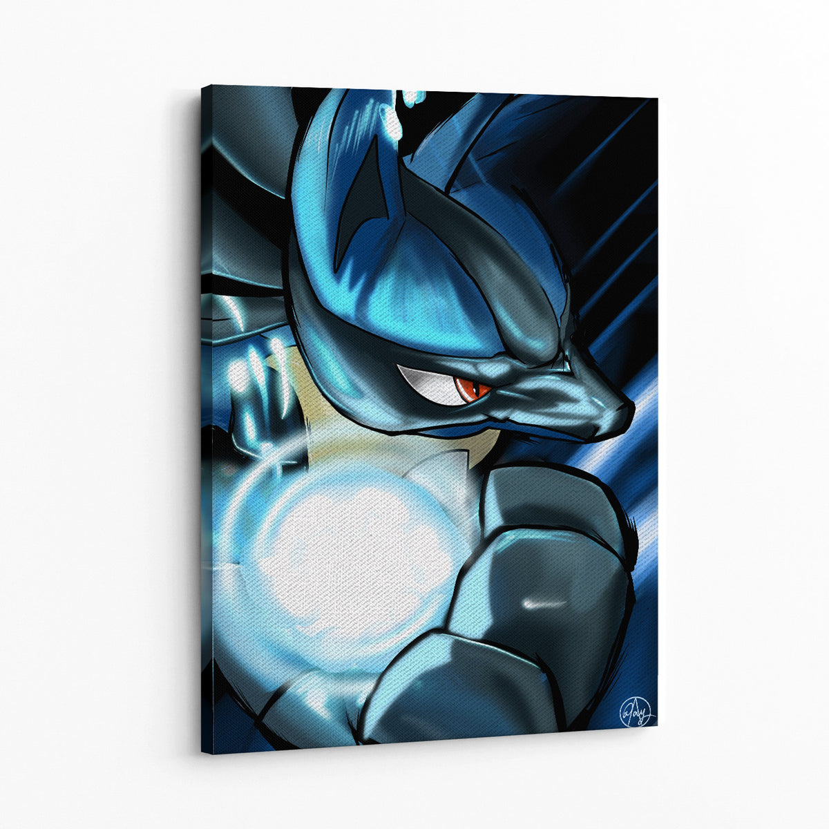Lucario by Artist Dayandnite Wall Art — Canvas