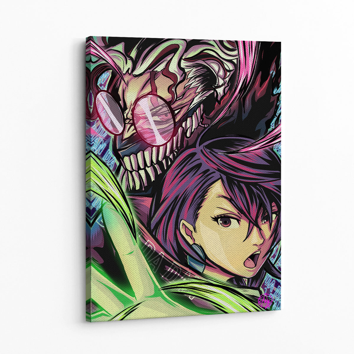 Neon Monster Duo Wall Art — Canvas