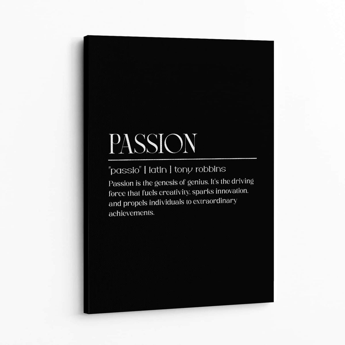 Passion Black Wall Art — Canvas