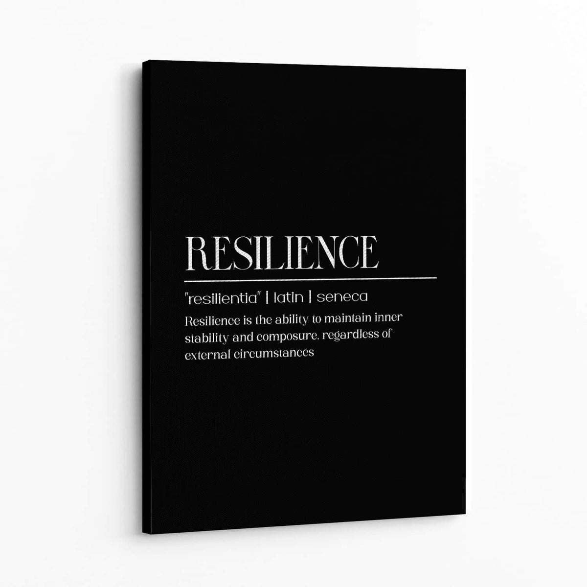 Resilience Black Wall Art — Canvas