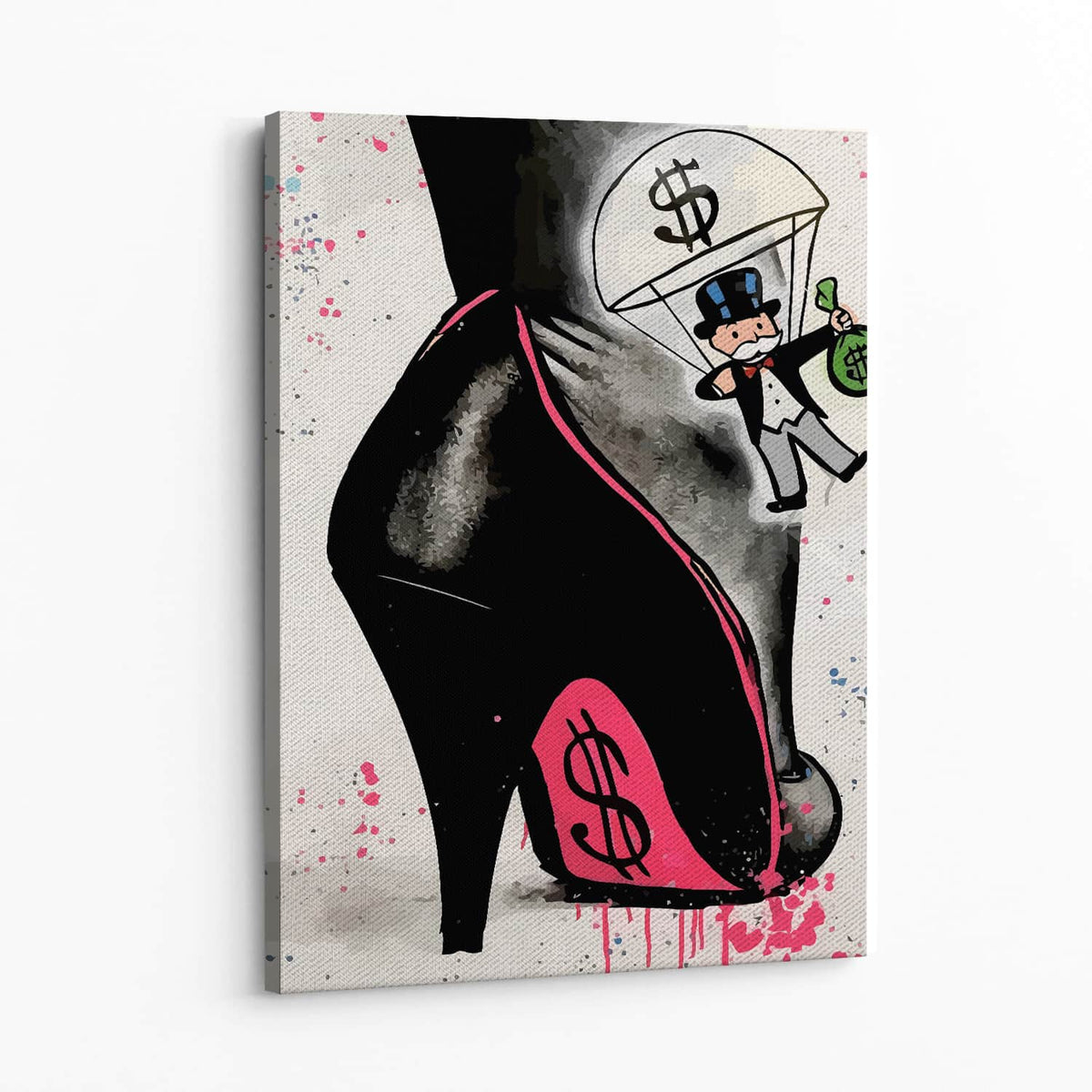 Stiletto Money Wall Art — Canvas