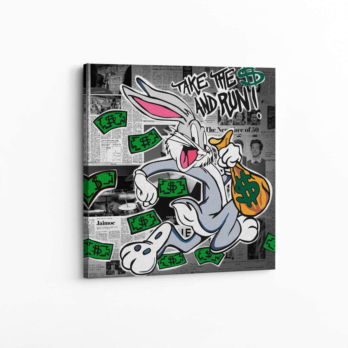 Take the Money and Run Wall Art — Canvas