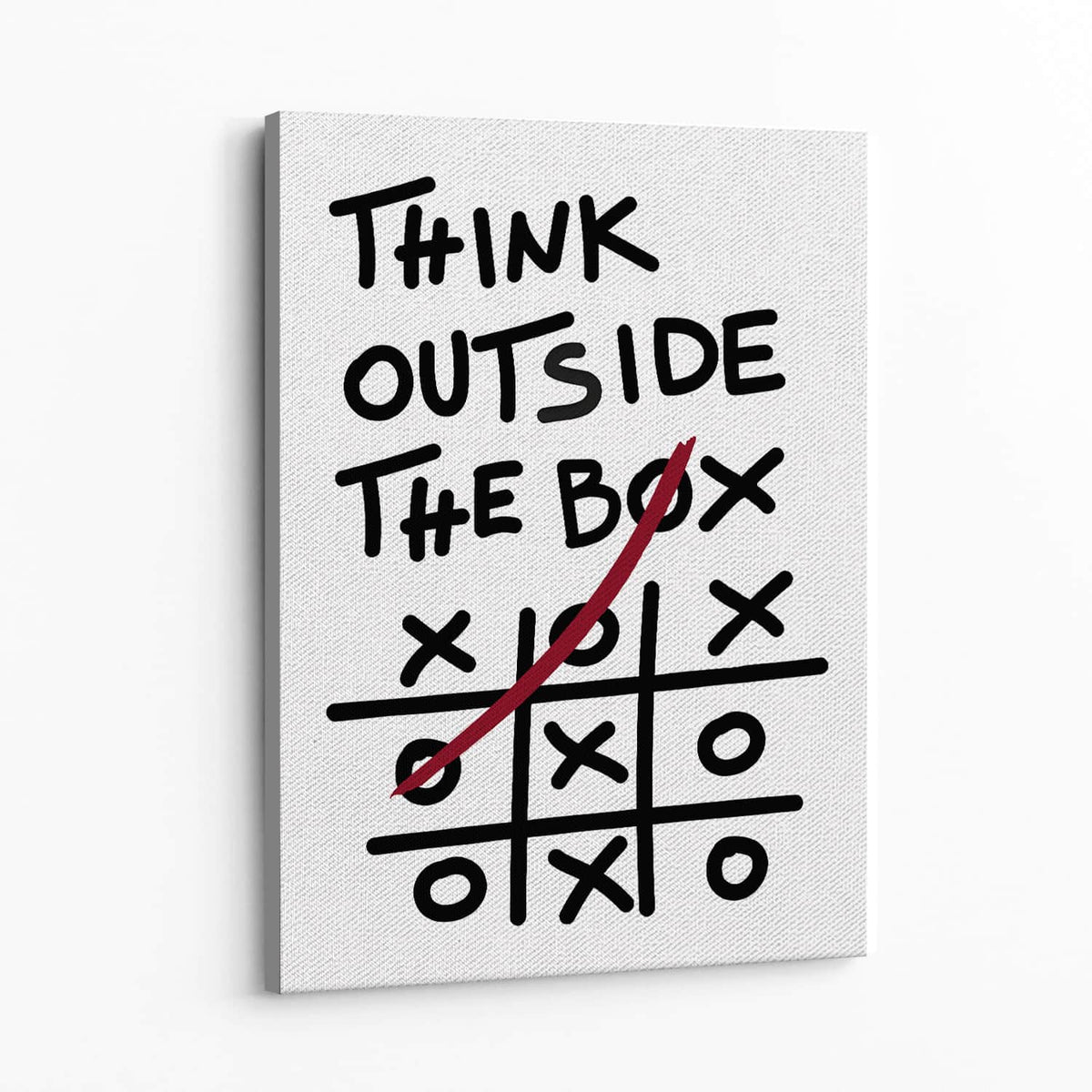 Think Outside the Box (Tic-Tac-Toe) Wall Art — Canvas
