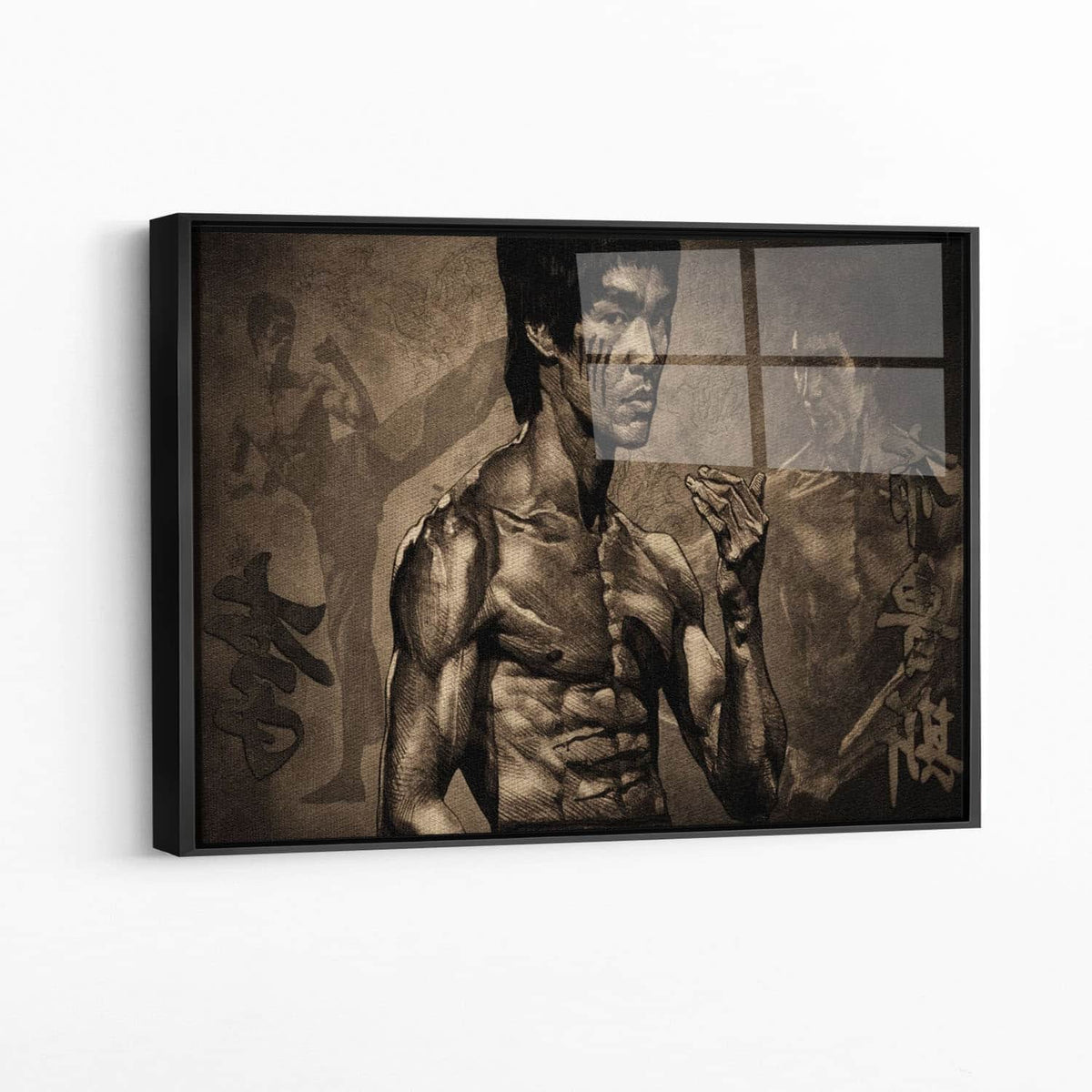 Framed acrylic — black