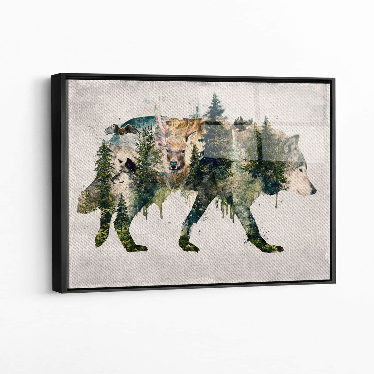 Framed acrylic — black