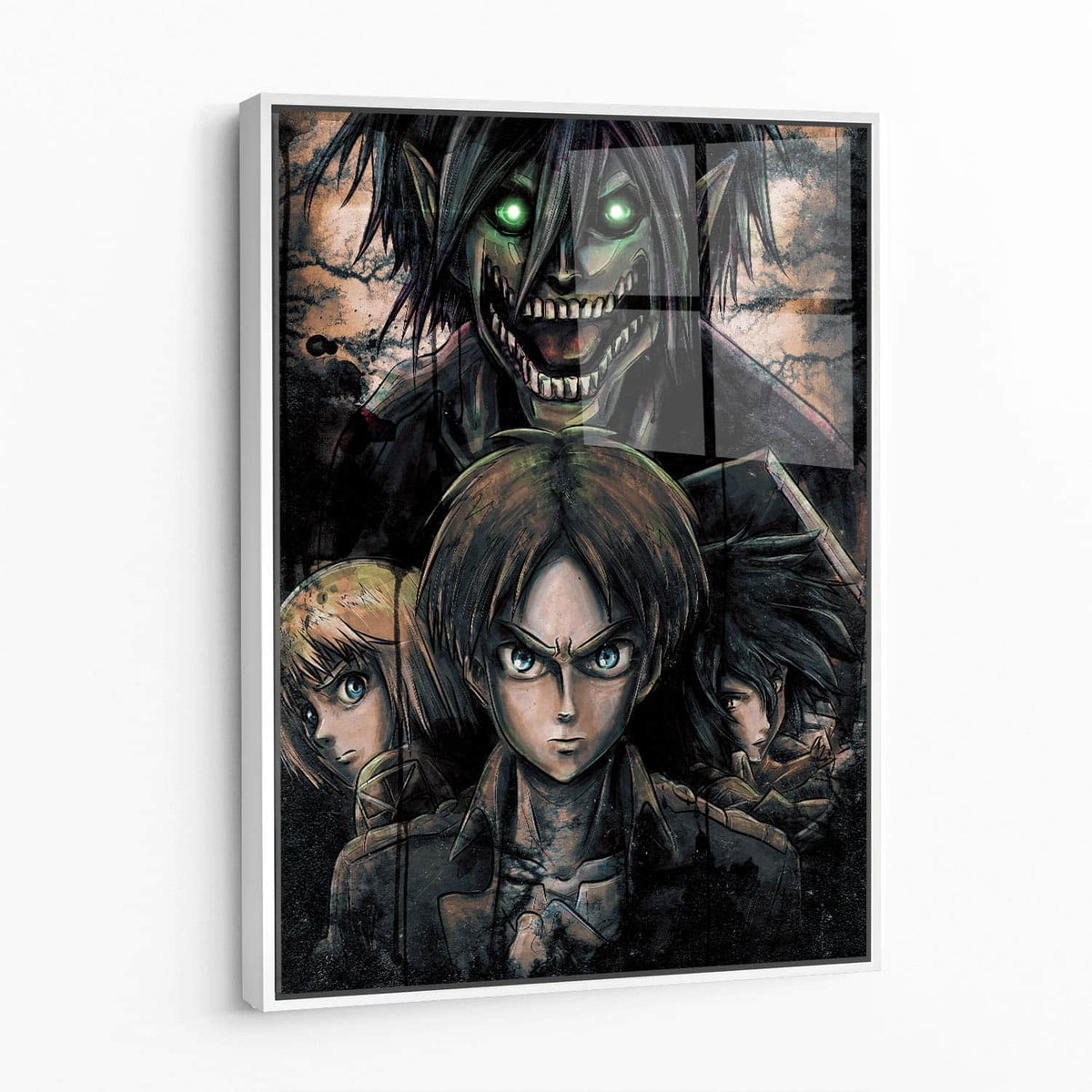 Framed acrylic — white