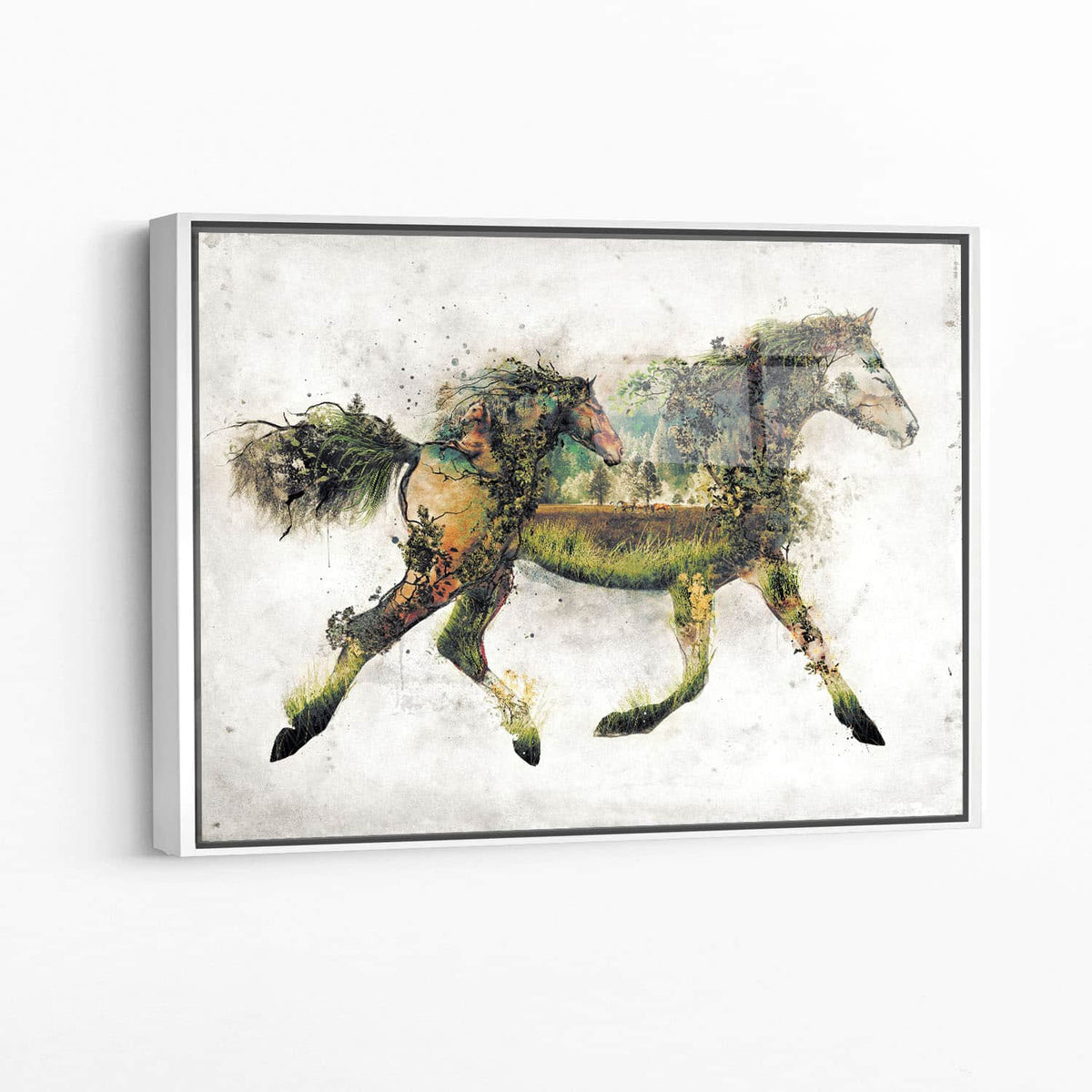 Framed acrylic — white