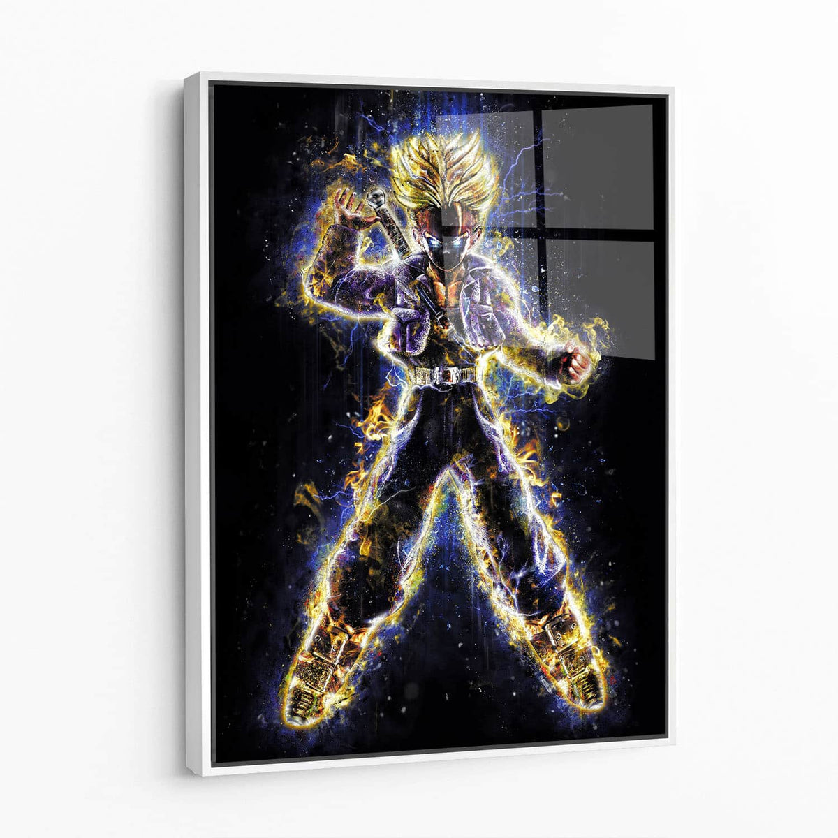 Framed acrylic — white