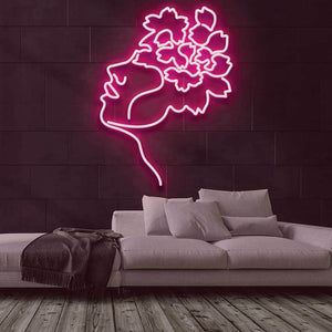Flower Face Neon Sign