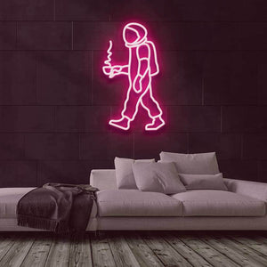 Astronaut Coffee Neon Sign